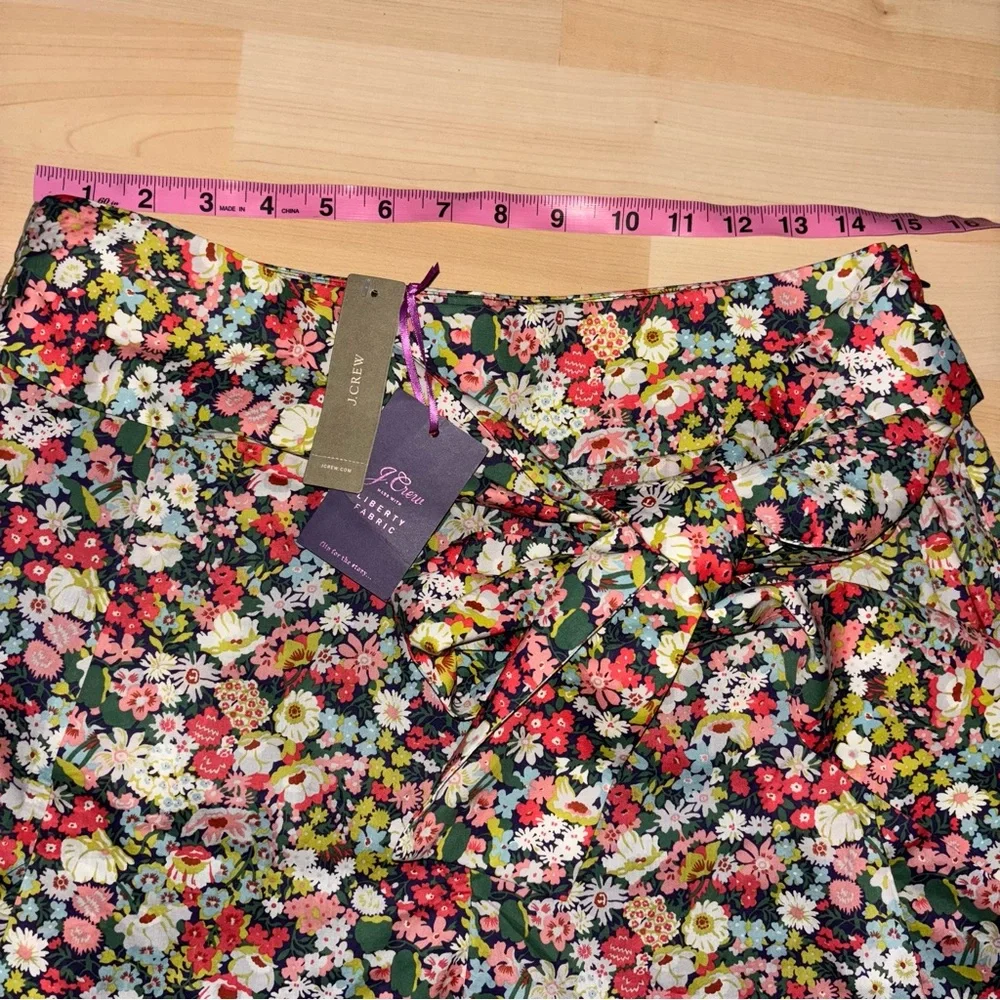 J. Crew x Liberty Tie-waist Short Thorpe Floral Women Sz 12 NWT Romantic Preppy